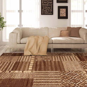 Dorset Block Patchwork Indoor Area Rug or Runner Rug