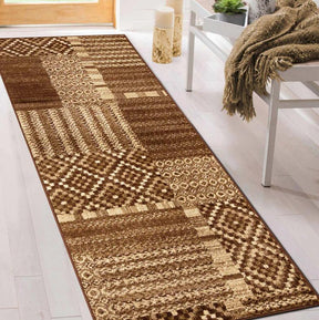 Dorset Block Patchwork Indoor Area Rug or Runner Rug