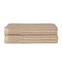 Soho Cotton Ribbed Textured Ultra-Absorbent 2 Piece Bath Towel Set