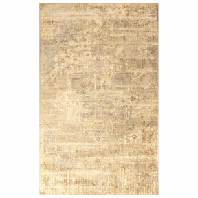 Duard Heavily Distressed Geometric Medallion Area Rug