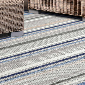 Eastyn Casual Stripe Geometric Area Rug Indoor Outdoor Rugs