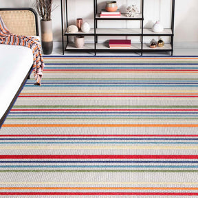 Eastyn Casual Stripe Geometric Area Rug Indoor Outdoor Rugs