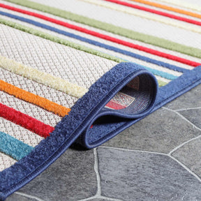 Eastyn Casual Stripe Geometric Area Rug Indoor Outdoor Rugs
