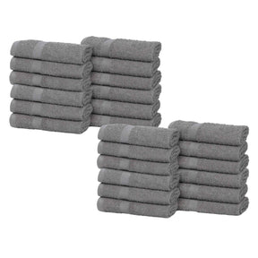 Eco-Friendly Cotton Absorbent 24-Piece Washcloth / Face Towel Set