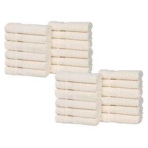 Eco-Friendly Cotton Absorbent 24-Piece Washcloth / Face Towel Set