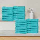 Eco-Friendly Cotton Absorbent 24-Piece Washcloth / Face Towel Set