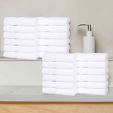 Eco-Friendly Cotton Absorbent 24-Piece Washcloth / Face Towel Set