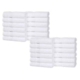 Eco-Friendly Cotton Absorbent 24-Piece Washcloth / Face Towel Set