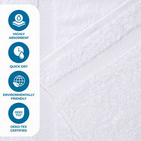 Eco-Friendly Cotton Absorbent 24-Piece Washcloth / Face Towel Set
