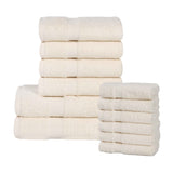 Eco-Friendly Cotton Absorbent Assorted 12 Piece Towel Set