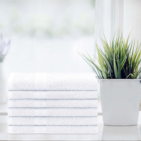 Eco-Friendly Ring Spun Cotton 6 Piece Hand Towel Set