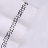 100% Egyptian Cotton 1000 Thread Count Embroidered Pillowcase Set
