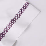 100% Egyptian Cotton 1000 Thread Count Embroidered Pillowcase Set