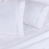 100% Egyptian Cotton 1000 Thread Count Embroidered Pillowcase Set