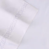 100% Egyptian Cotton 1000 Thread Count Embroidered Pillowcase Set