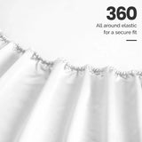 Egyptian Cotton Sateen Sheet Set 1500 Thread Count White