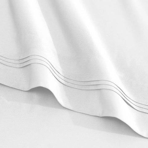 Egyptian Cotton Sateen Sheet Set 1500 Thread Count White