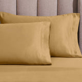 Egyptian Cotton Sateen Sheet Set 1500 Thread Count Gold