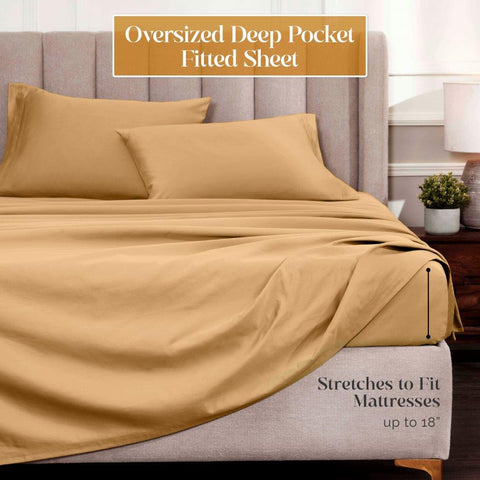 Egyptian Cotton Bed Sheets 1500 Thread Count Sateen Deep Pocket