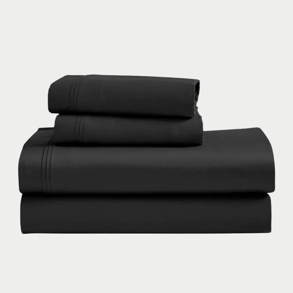Egyptian Cotton 1500 Thread Count Eco-Friendly Solid Sheet Set Black