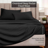 Egyptian Cotton Sateen Sheet Set 1500 Thread Count Black