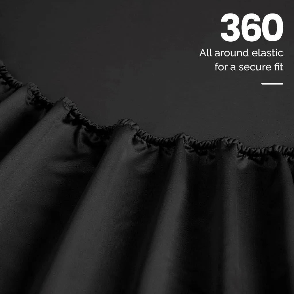 Egyptian Cotton Sateen Sheet Set 1500 Thread Count Black