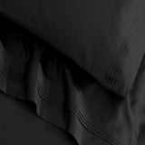 Egyptian Cotton Sateen Sheet Set 1500 Thread Count Black