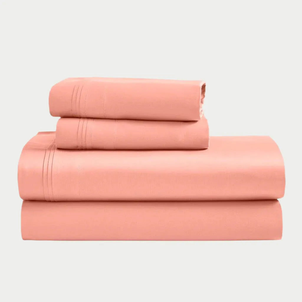 Egyptian Cotton 1500 Thread Count Eco-Friendly Solid Sheet Set Dusted Rose