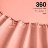 Egyptian Cotton Sateen Sheet Set 1500 Thread Count Dusted Rose