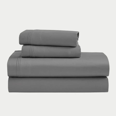 Egyptian Cotton Sateen Sheet Set 1500 Thread Count Grey