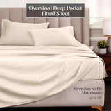 Egyptian Cotton Sateen Sheet Set 1500 Thread Count Ivory
