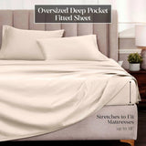 Egyptian Cotton Sateen Sheet Set 1500 Thread Count Ivory