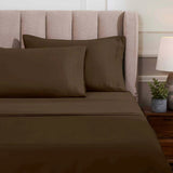 Egyptian Cotton Sateen Sheet Set 1500 Thread Count Mocha