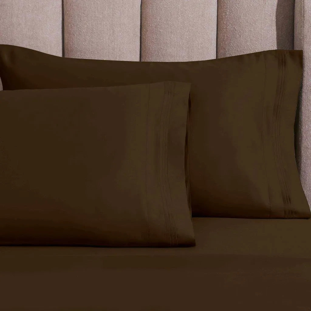 Egyptian Cotton 1500 Thread Count Eco-Friendly Solid Sheet Set Mocha