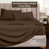 Egyptian Cotton Sateen Sheet Set 1500 Thread Count Mocha