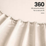 Egyptian Cotton Sateen Sheet Set 1500 Thread Count Ivory