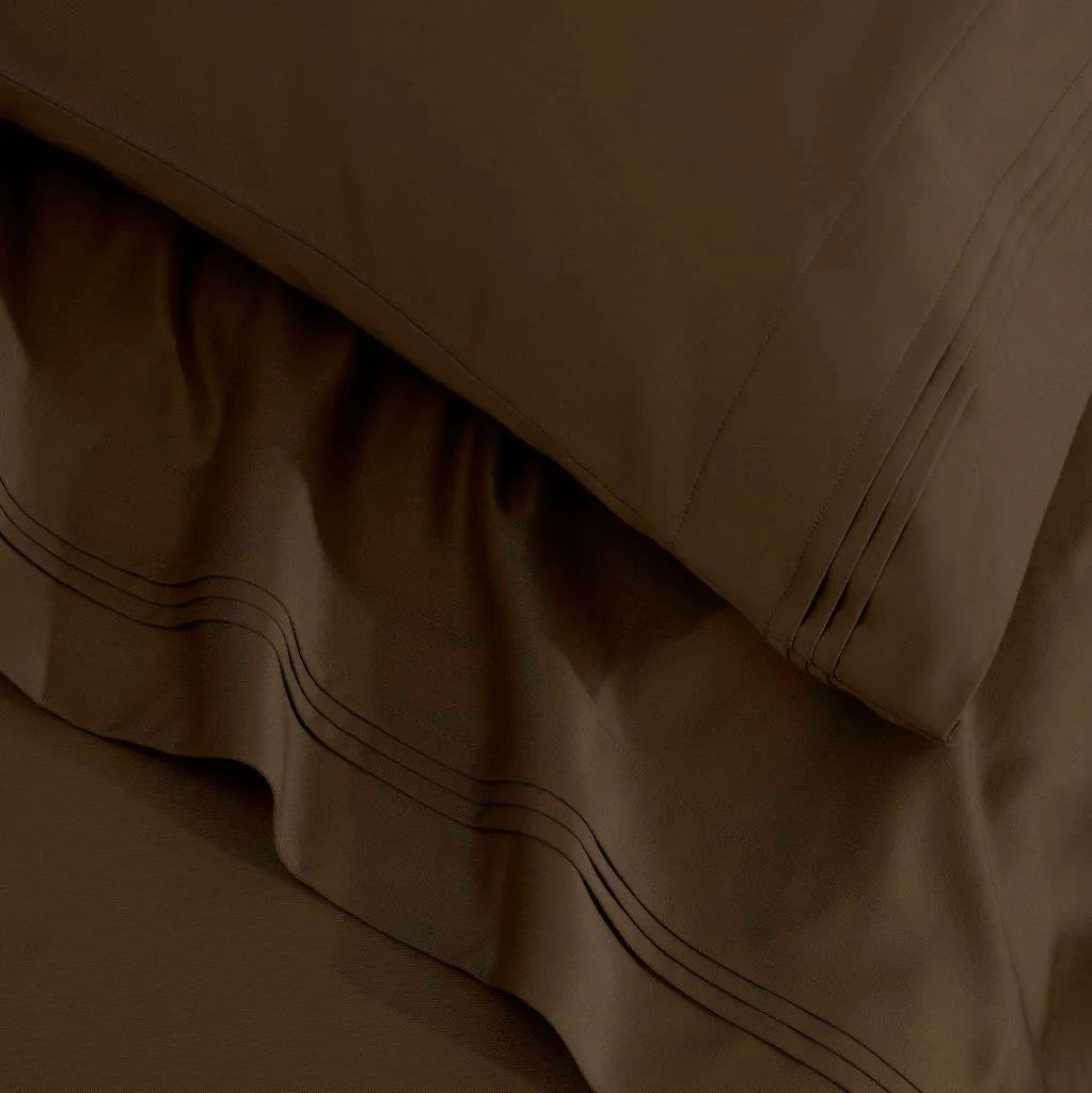 1500 Thread Count Egyptian Cotton 2 Piece Solid Pillowcase Set