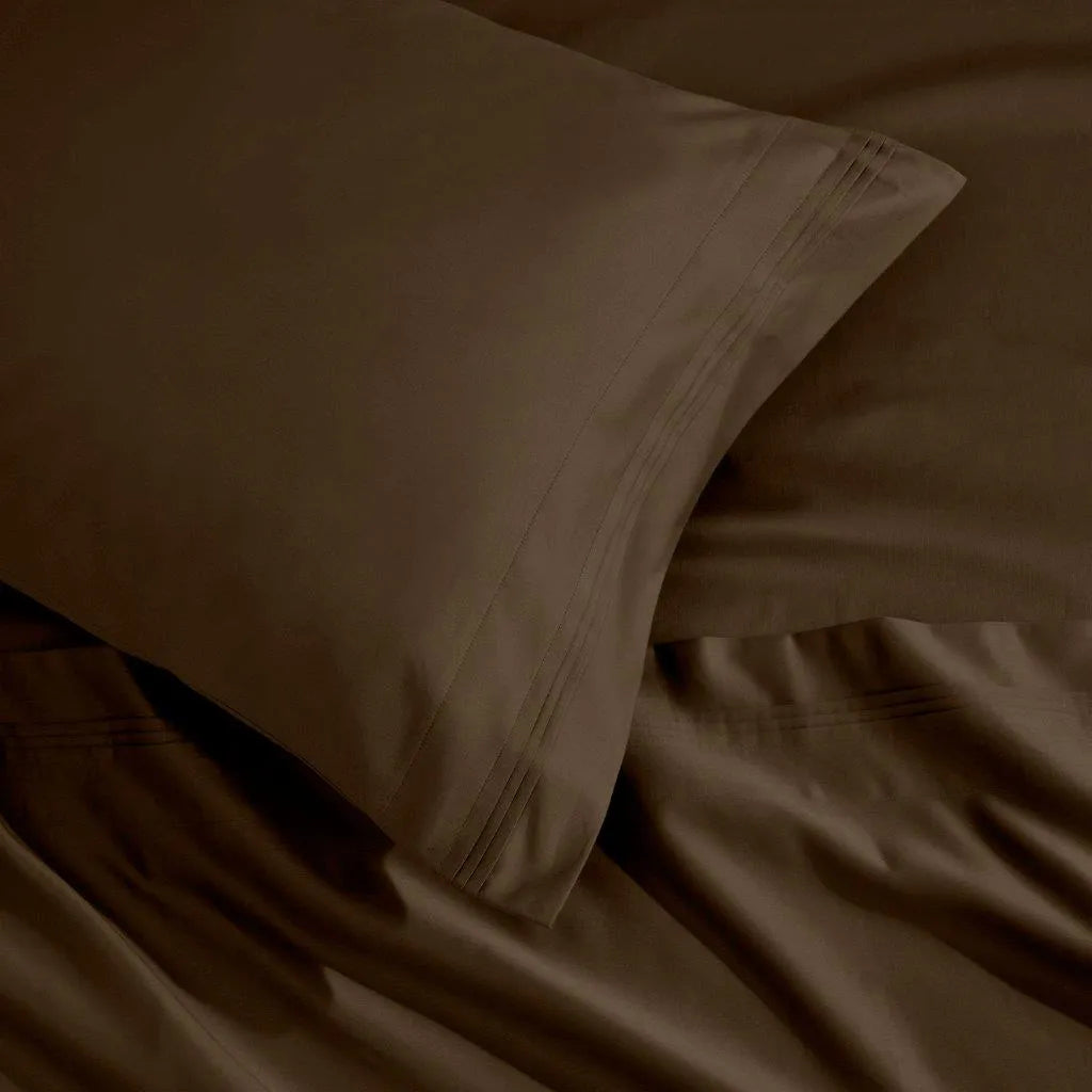1500 Thread Count Egyptian Cotton 2 Piece Solid Pillowcase Set