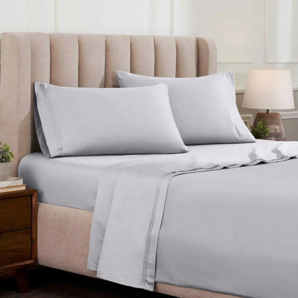 Egyptian Cotton 1500 Thread Count Eco-Friendly Solid Sheet Set Platinum