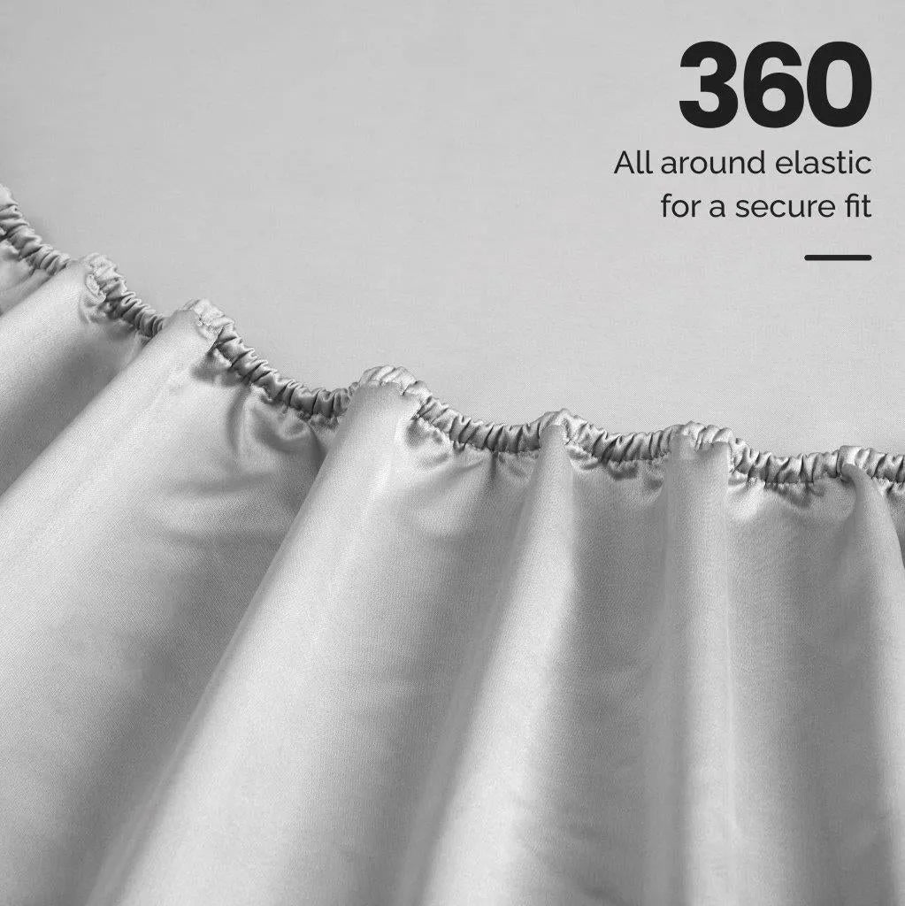 Egyptian Cotton Sateen Sheet Set 1500 Thread Count Platinum