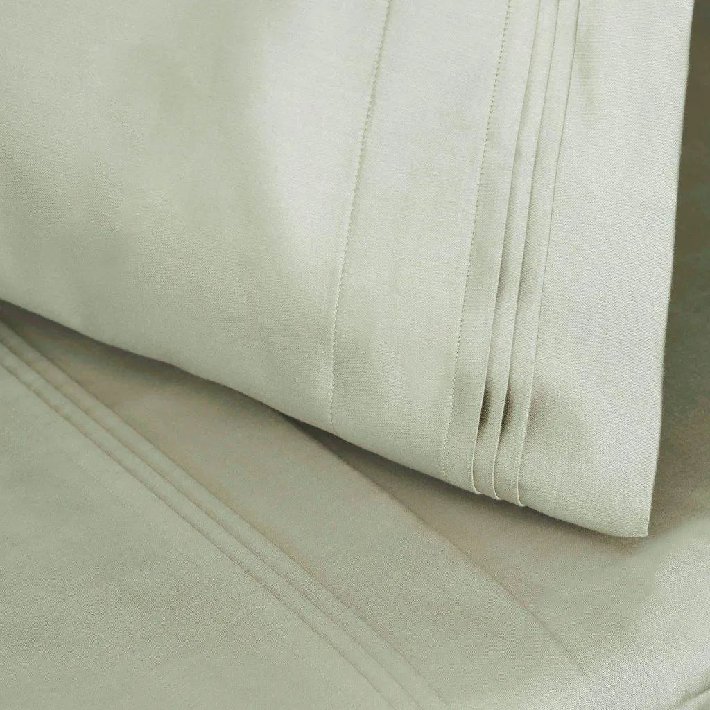 Egyptian Cotton Sateen Sheet Set 1500 Thread Count Sage