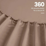 Egyptian Cotton Sateen Sheet Set 1500 Thread Count Taupe