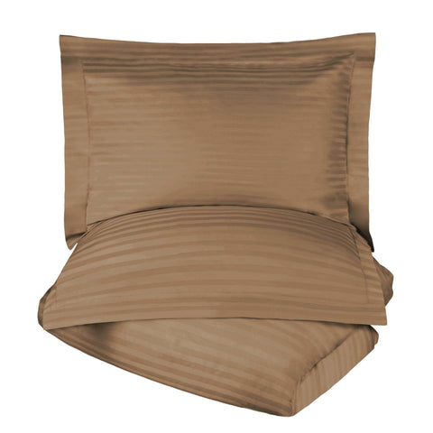 Egyptian Cotton 300 Thread Count Stripe Duvet Cover
