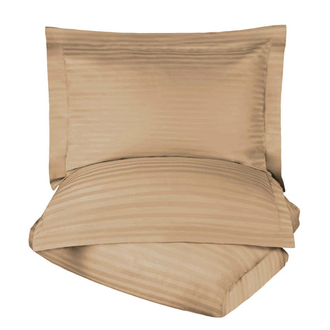 Egyptian Cotton 300 Thread Count Stripe Duvet Cover