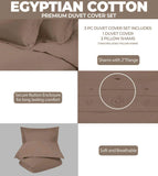 Egyptian Cotton 300 Thread Count Solid Luxury Duvet Cover Set