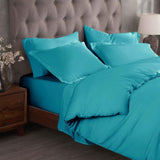 Egyptian Cotton 300 Thread Count Solid Luxury Duvet Cover Set