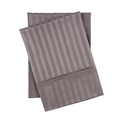 100% Egyptian Cotton 300 Thread Count Stripe Bed Pillowcase Set