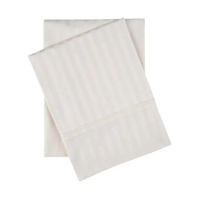 Egyptian Cotton 300 Thread Count Striped 2 Piece Pillowcase Set