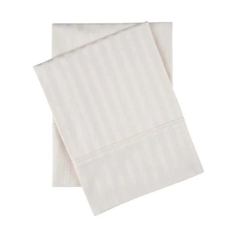 100% Egyptian Cotton 300 Thread Count Stripe Bed Pillowcase Set
