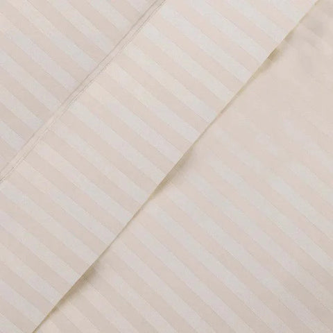 100% Egyptian Cotton 300 Thread Count Stripe Bed Pillowcase Set